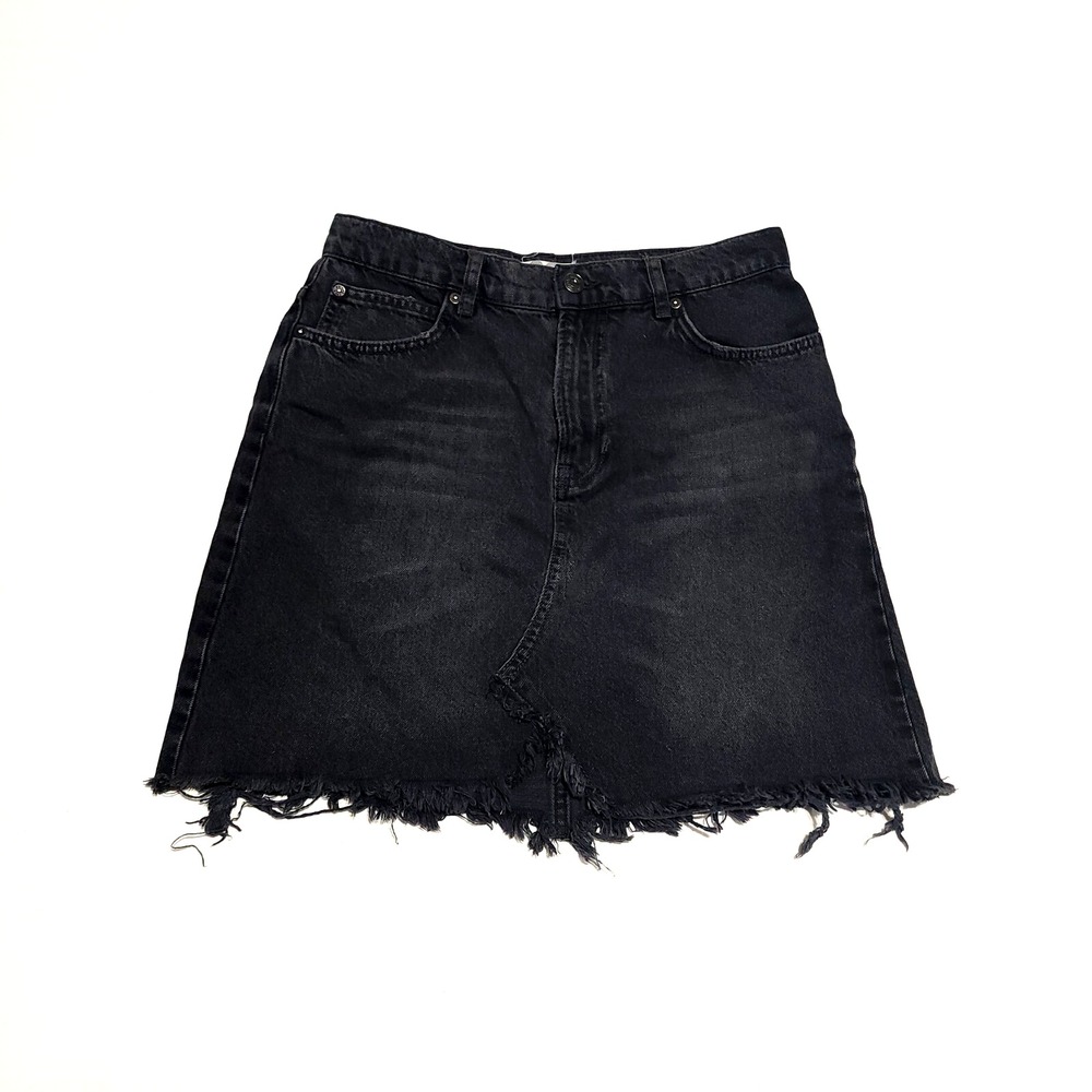 We the Free Skirt Womens 28 Mini Denim Frayed Y2K 90s Indie Sleaze Festival